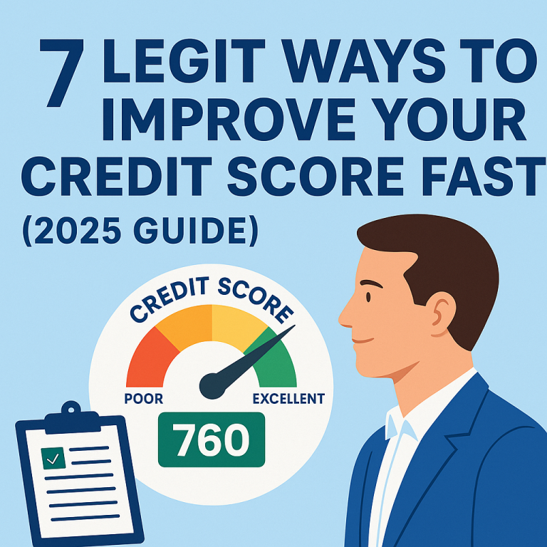 7 Legit Ways to Improve Your Credit Score Fast in the USA (2025 Guide)